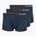 Pánske boxerky KARL LAGERFELD Stripe Logo Micro Trunk 3 páry mood indigo