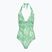 Dámske jednodielne plavky Tommy Hilfiger  Halter One Piece Rp Print floral tropical aop fort green