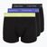 Pánske boxerky Calvin Klein 0000U2662G Trunk 3 páry black in green bloom wb/black in da