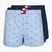 Pánske boxerky Tommy Hilfiger Woven Boxer Print 3 pack chambray flag/carb navy/c navy flag