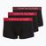 Pánske boxerky Tommy Hilfiger Trunk WB 3 pack medium red/rasp juice/burgundy