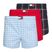 Pánske boxerky Tommy Hilfiger Woven Boxer Print 3 pack rwb foulard/med red/rwb w chck