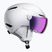 Lyžiarska prilba Atomic Revent Visor Stereo white heather/purple stereo