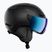 Lyžiarska prilba Atomic Revent Visor Stereo black/blue stereo