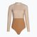 Dámske jednodielne plavky Rip Curl Premium Surf LS Surf light brown