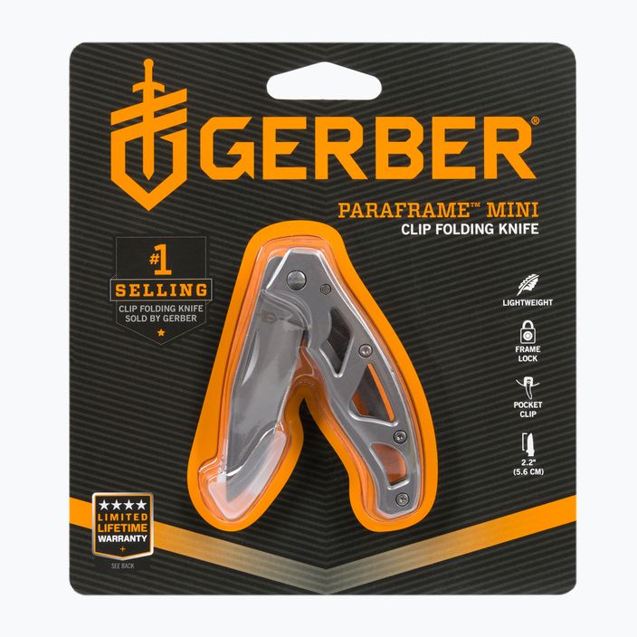 Turistický nôž Gerber Paraframe Mini Folder Fine Edge strieborný 22-48485