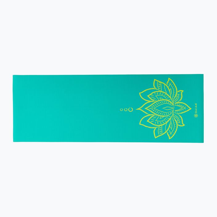 Gaiam tyrkysová podložka na jogu Lotus 6 mm zelená 62344 3