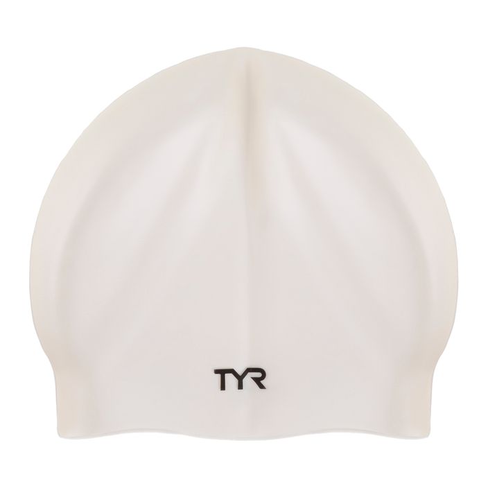 TYR Silikónová plavecká čiapka bez záhybov biela LCS 2