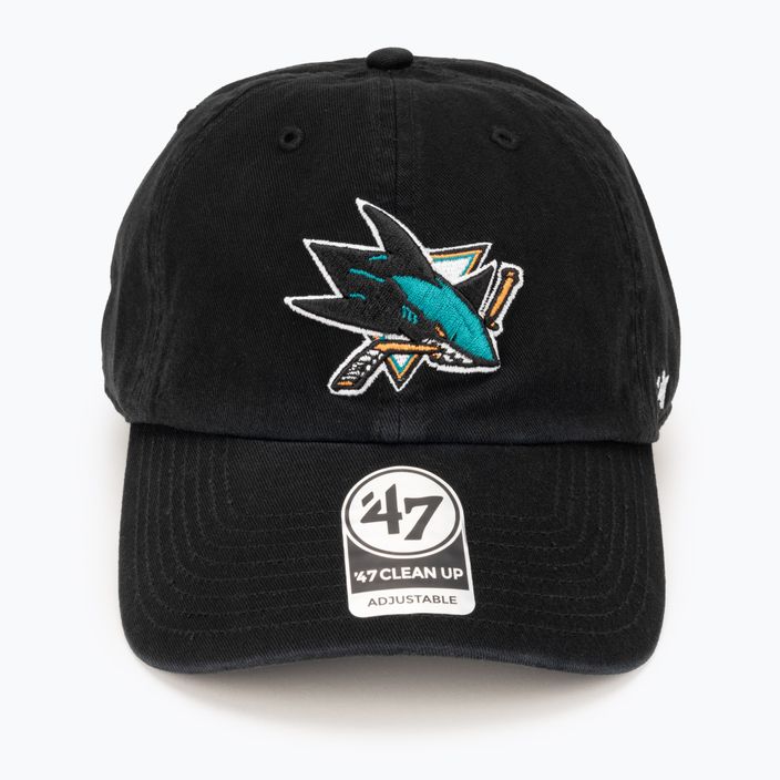 47 Značka NHL San Jose Sharks CLEAN UP baseballová čiapka čierna 4