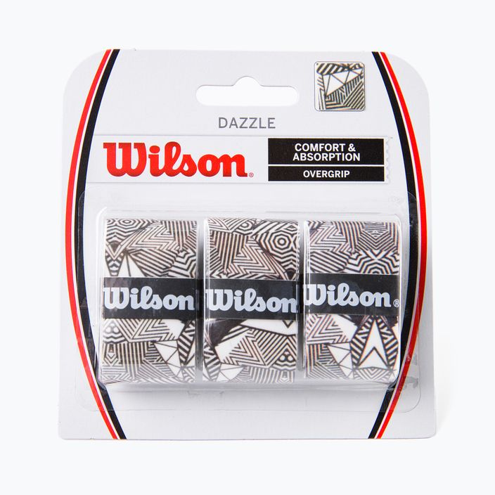 Wilson Dazzle Overgrip obaly na tenisové rakety 3 ks čiernobiele WR8404401 2