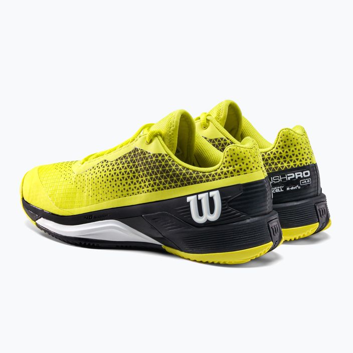 Wilson Rush Pro 4.0 Clay pánska tenisová obuv black and yellow WRS329450 3