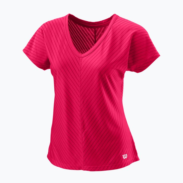 Dámske tenisové tričko Wilson Training V-Neck II pink WRA809601