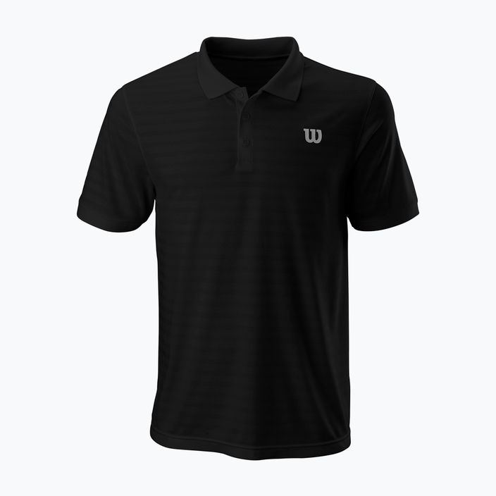 Pánske tenisové tričko Wilson Stripe Polo black WRA789707