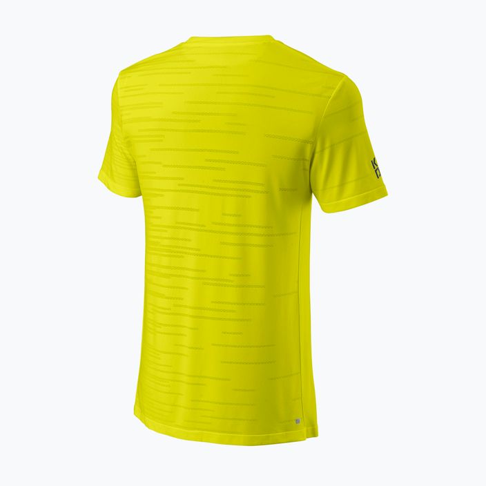Pánske tenisové tričko Wilson KAOS Rapide SMLS Crew II yellow WRA813805 2
