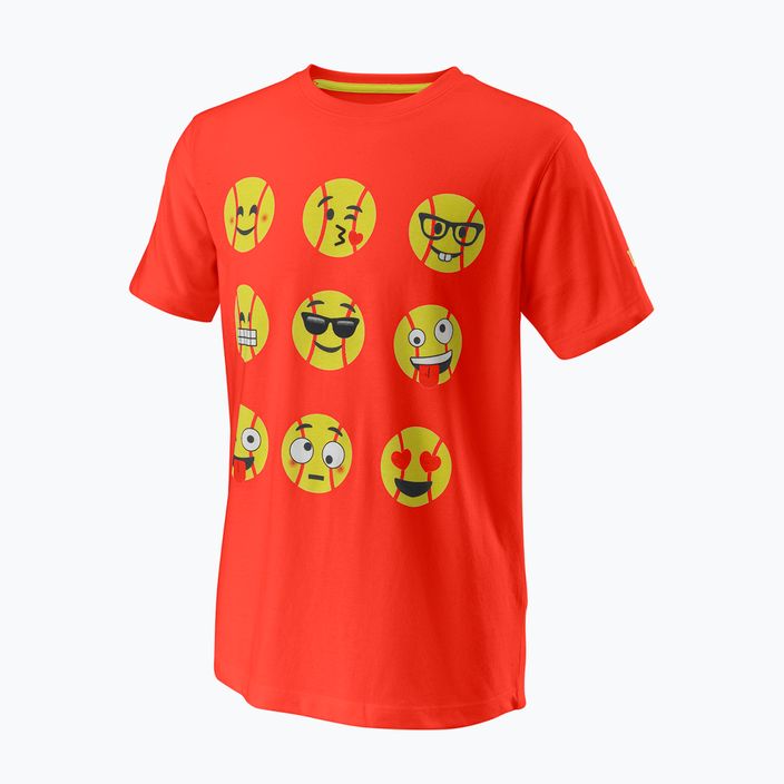 Detské tenisové tričko Wilson Emoti-Fun Tech Tee orange WRA807403 5