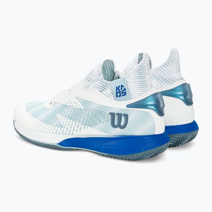 Pánska tenisová obuv Wilson Kaos Rapide STF Clay white/sterling blue/china blue 3