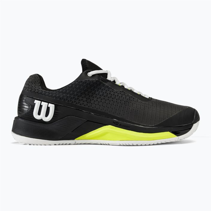 Pánska tenisová obuv Wilson Rush Pro 4.0 Clay black/white/safety yellow 2