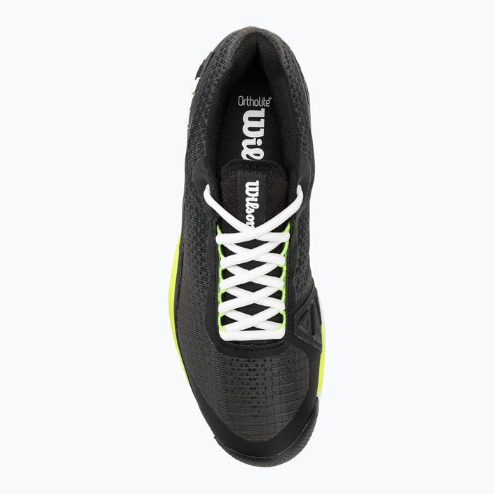 Pánska tenisová obuv Wilson Rush Pro 4.0 Clay black/white/safety yellow 5