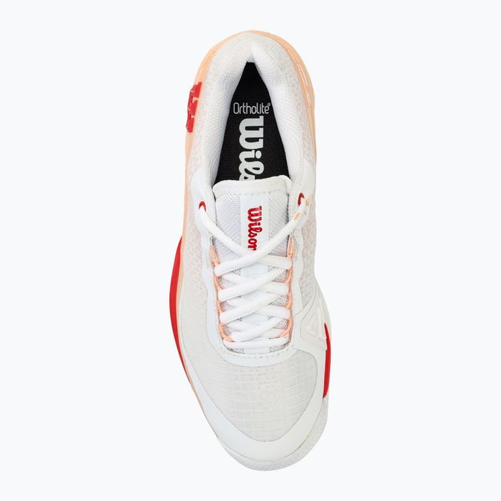 Dámska tenisová obuv Wilson Rush Pro 4.0 Clay white/peach parfait/infrared 5