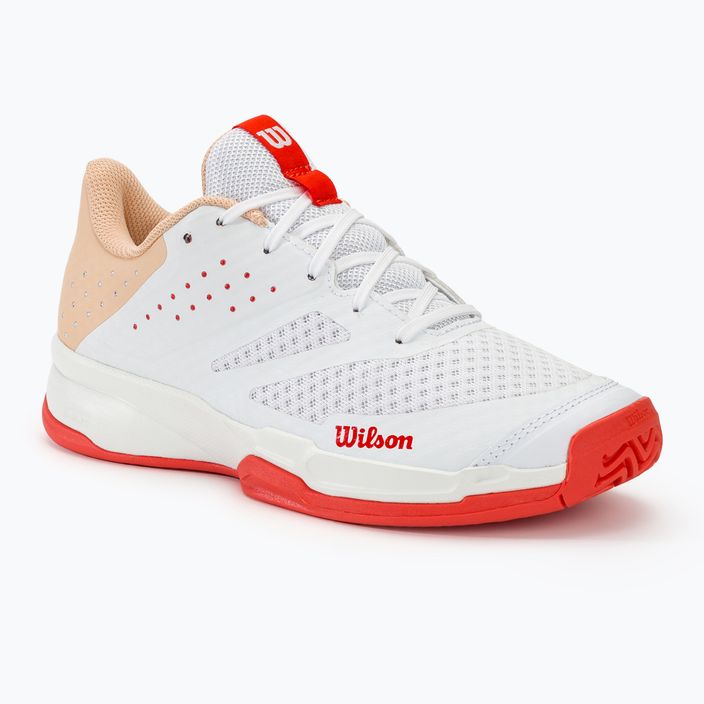 Dámska tenisová obuv Wilson Kaos Stroke 2.0 white/peach perfait/infrared