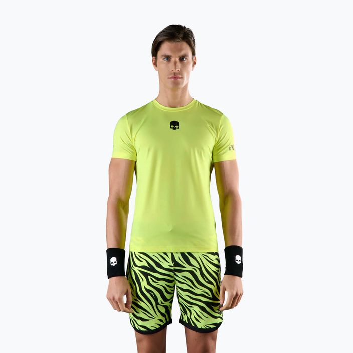 Pánske tenisové tričko HYDROGEN Basic Tech Tee fluorescenčná žltá