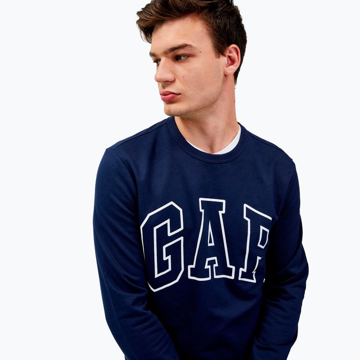 Pánska mikina GAP Logo Crewneck blue navy 4