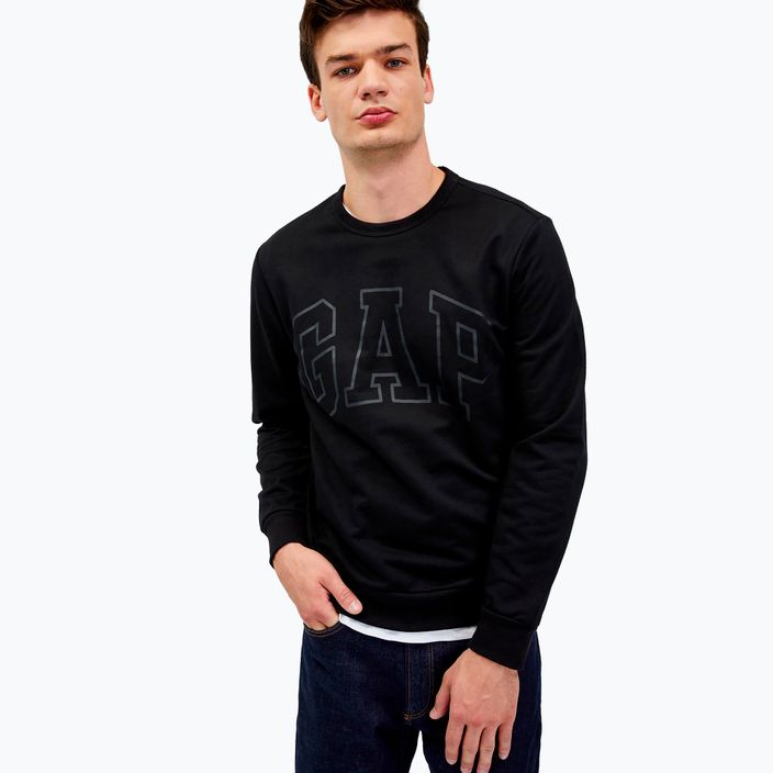 Pánska mikina GAP Logo Crewneck black