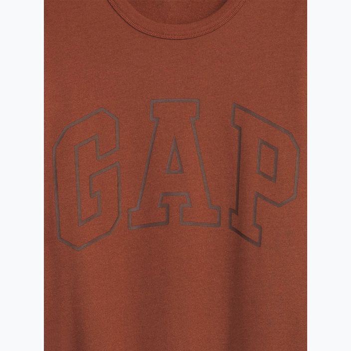 Pánska mikina GAP Logo Crewneck burnt russet 4