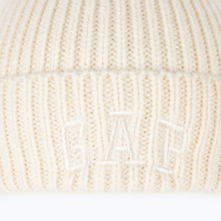 Dámska čiapka GAP V-Logo Beanie ivory frost 6