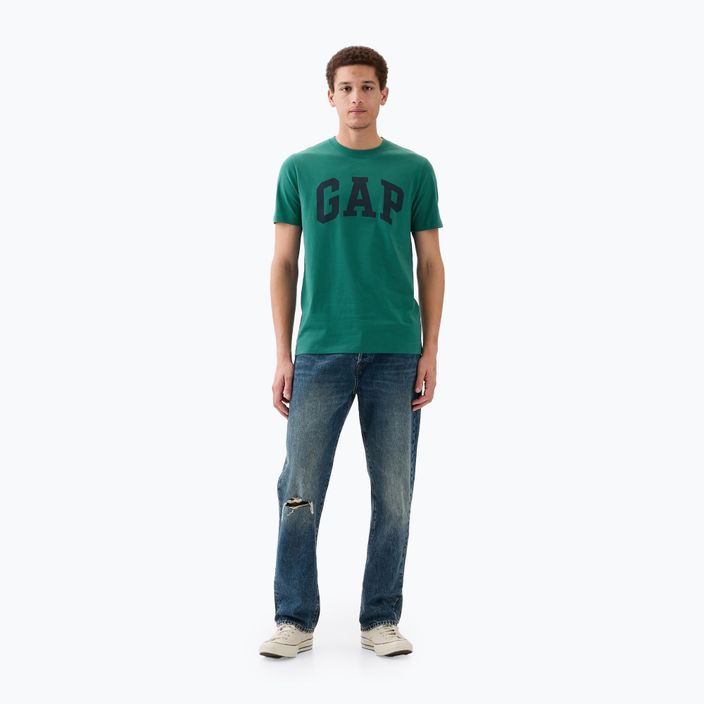 Pánske tričko GAP Soft Basic Logo jade stone 2