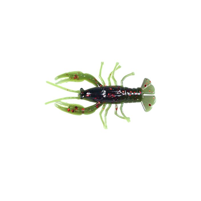 Relax Crawfish 1 Laminovaná gumová nástraha 8 ks čierno-červený trblietavý hodváb CRF1 2