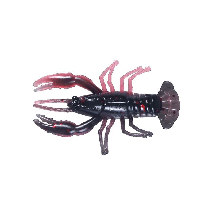 Relax Crawfish 2 Laminovaná gumová nástraha 4 ks čierno-červené trblietky super červená CRF2 2