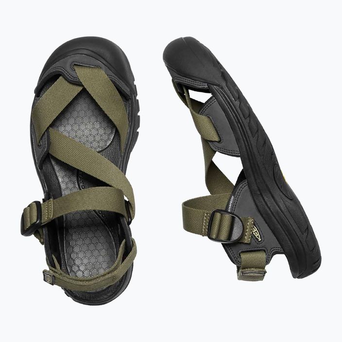 KEEN Zerraport II Military olive/black pánske trekingové sandále 10