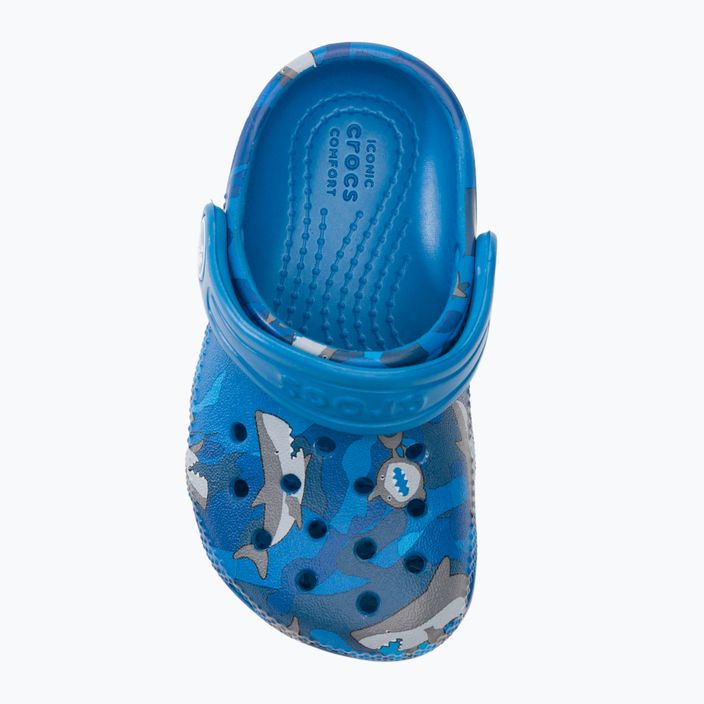 Detské žabky Crocs Classic Shark Clog prep blue 7