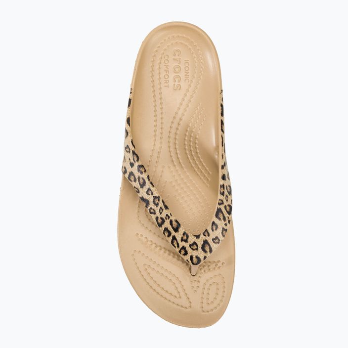 Dámske žabky Crocs Kadee II Leopard/gold 5