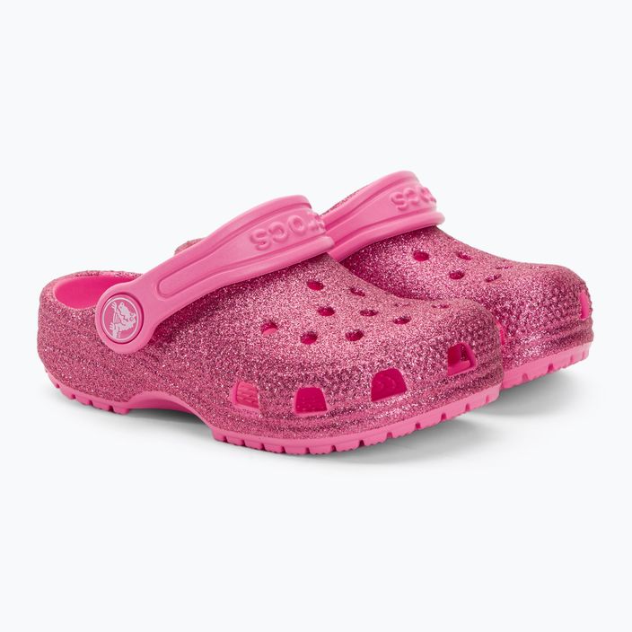 Detské žabky Crocs Classic Glitter Clog T pink lemonade 5
