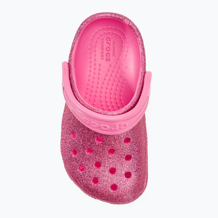 Detské žabky Crocs Classic Glitter Clog T pink lemonade 7