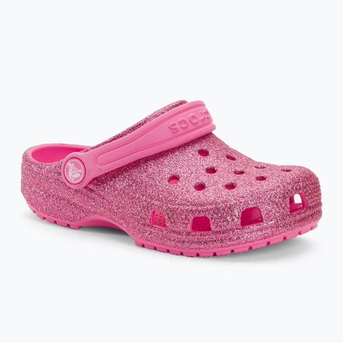 Detské žabky Crocs Classic Glitter Clog pink lemonade