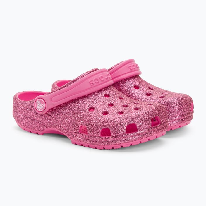 Detské žabky Crocs Classic Glitter Clog pink lemonade 5