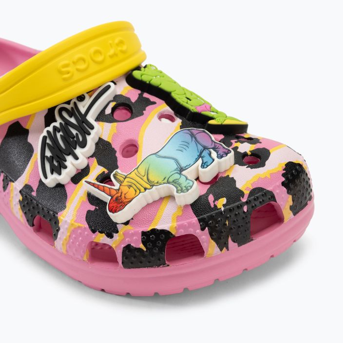 Detské šľapky Crocs Ron English Party Animals Classic Clog Kids pink lemonade/multi 9