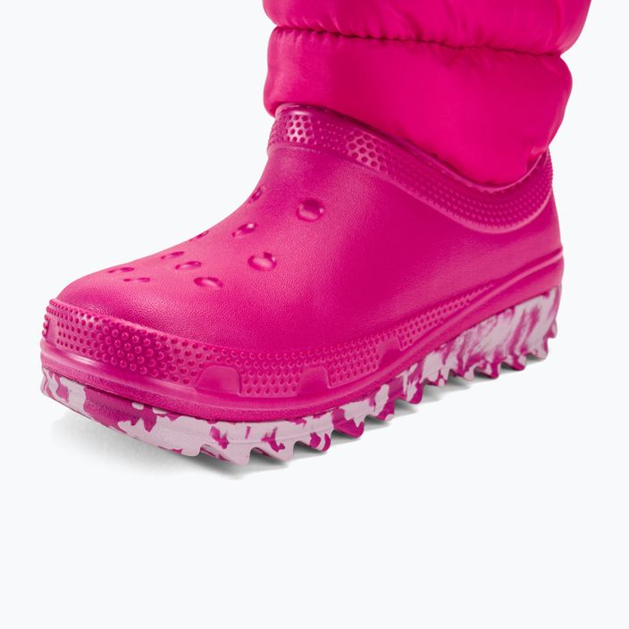 Juniorské snehové topánky Crocs Classic Neo Puff candy pink 7