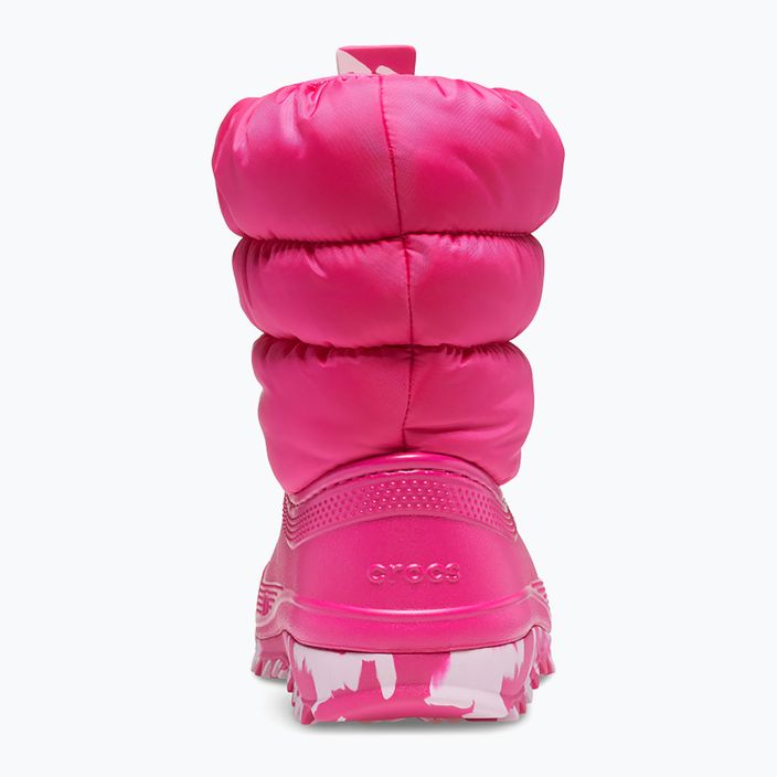 Juniorské snehové topánky Crocs Classic Neo Puff candy pink 10