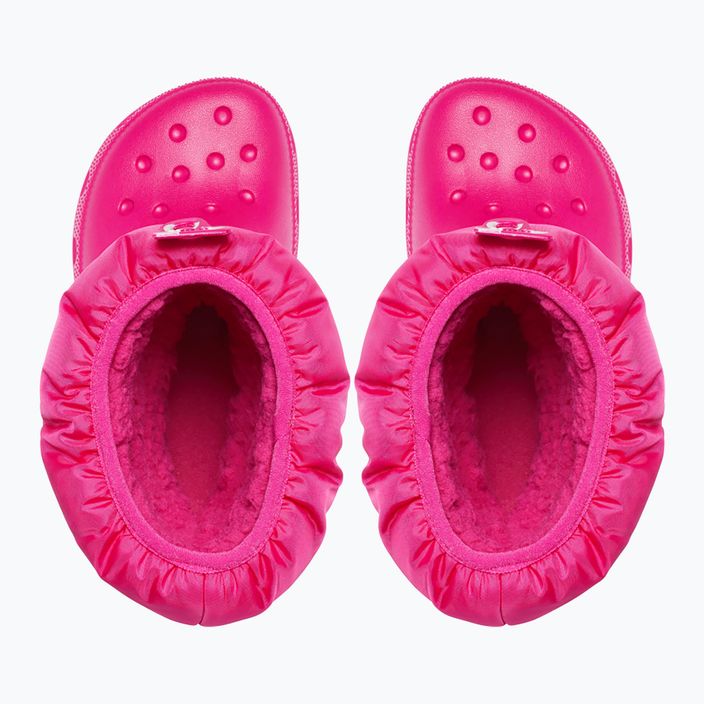 Juniorské snehové topánky Crocs Classic Neo Puff candy pink 11