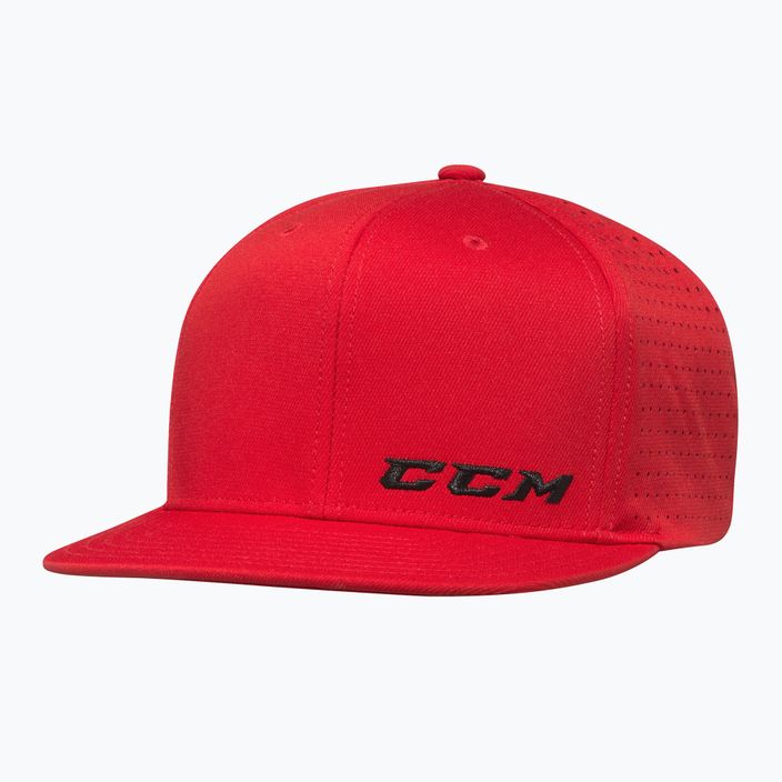 CCM Small Logo Flat Brim SR baseballová čiapka červená 2