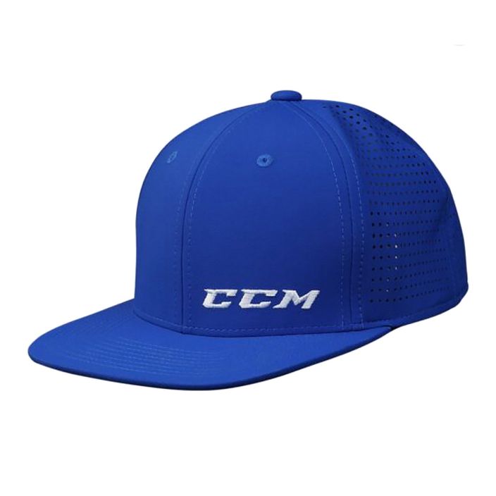 CCM Small Logo Flat Brim SR royal baseballová čiapka 2