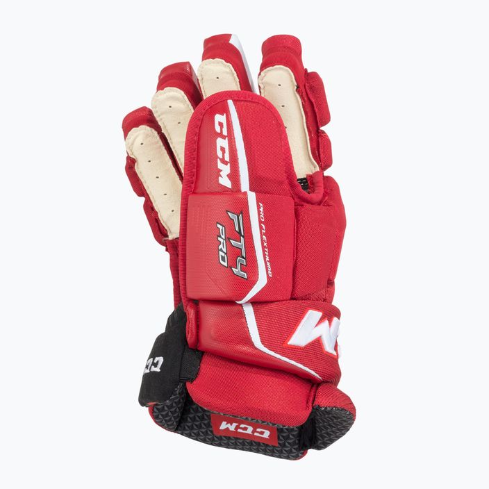Hokejové rukavice CCM JetSpeed FT4 Pro SR červená/biela 3