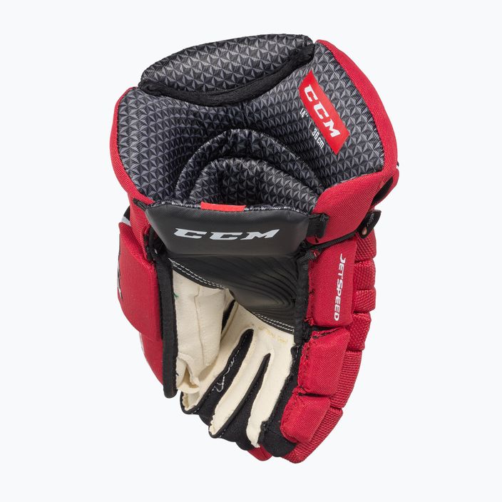 Hokejové rukavice CCM JetSpeed FT4 SR black/red/white 4