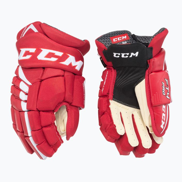 Detské hokejové rukavice CCM JetSpeed FT4 JR červená/biela 2