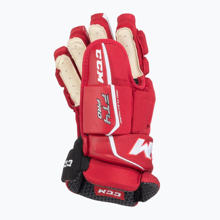 Detské hokejové rukavice CCM JetSpeed FT4 JR červená/biela 3