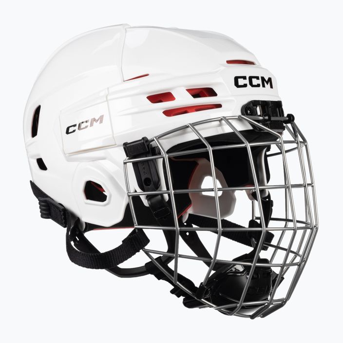 CCM Tacks 70 Combo juniorská hokejová prilba biela 4109872